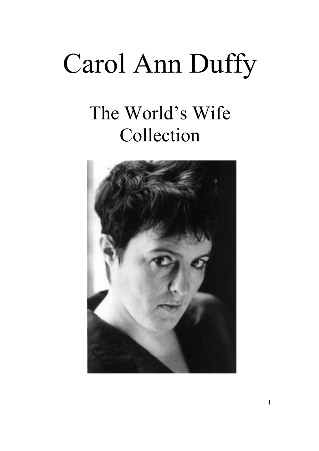 Carol Ann Duffy