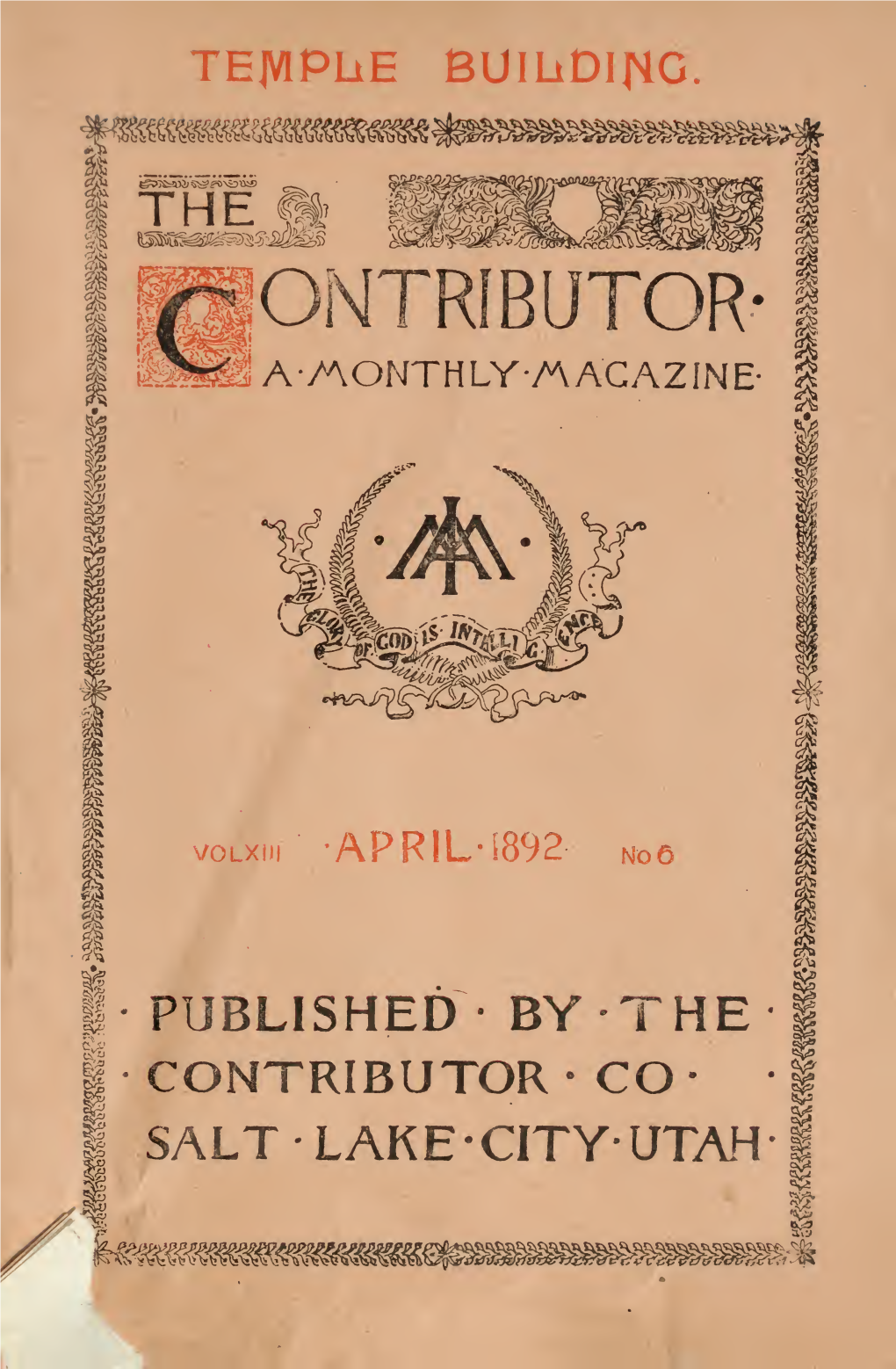 The Contributor a Monthly Magazine