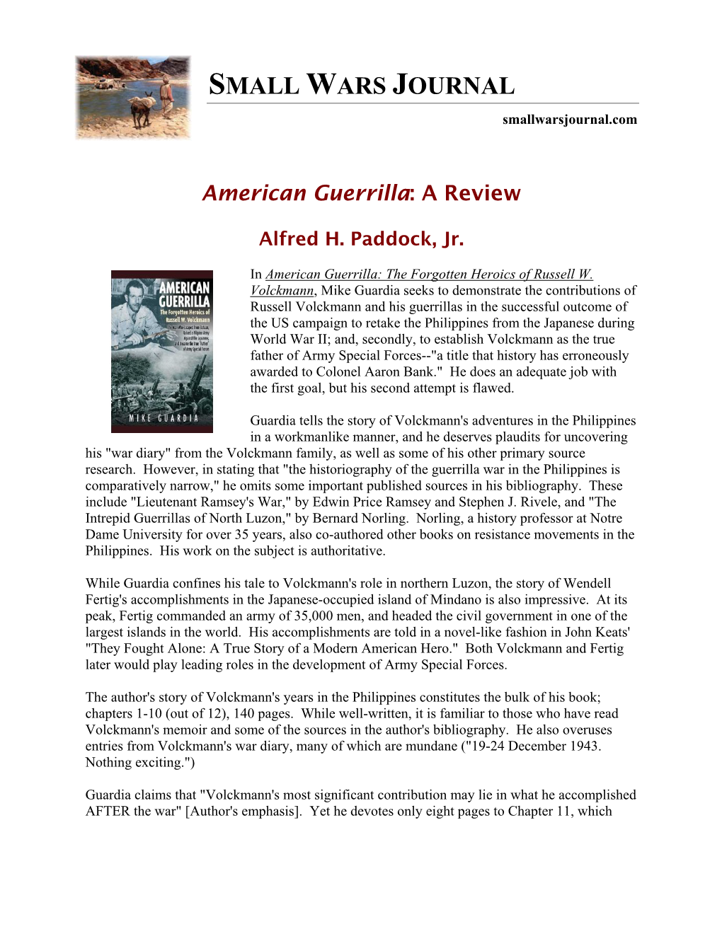 American Guerrilla: a Review
