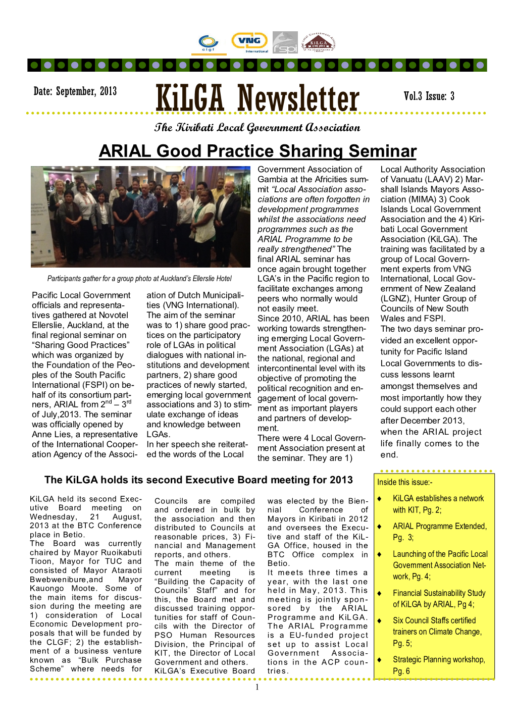 Kilga Newsletter