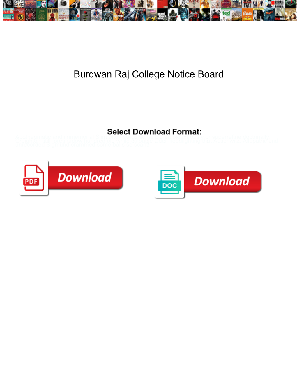 Burdwan Raj College Notice Board Value