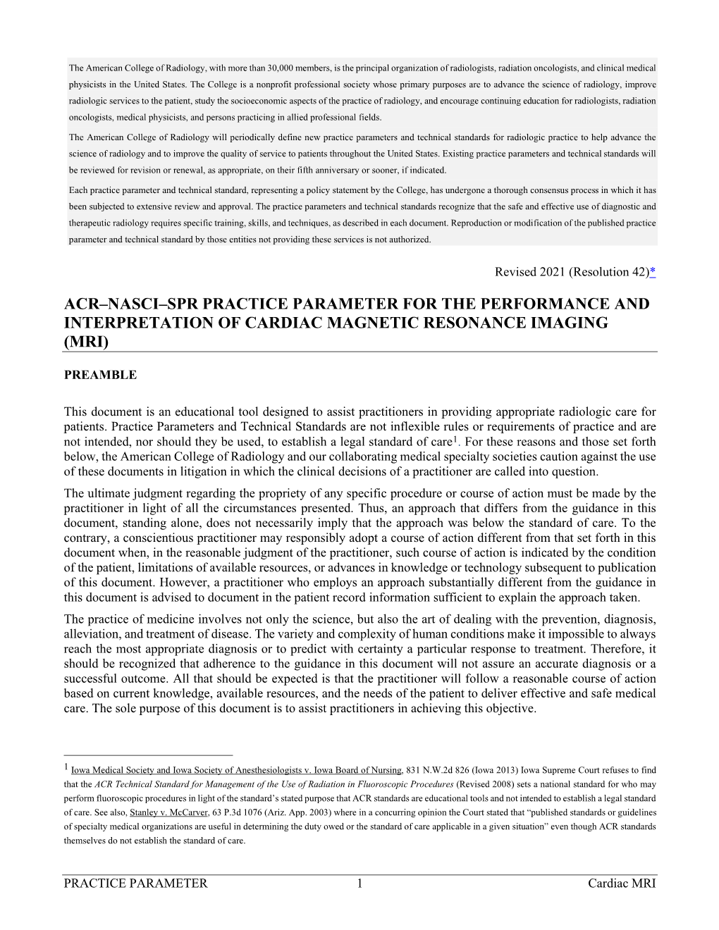 Cardiac Magnetic Resonance Imaging (Mri)