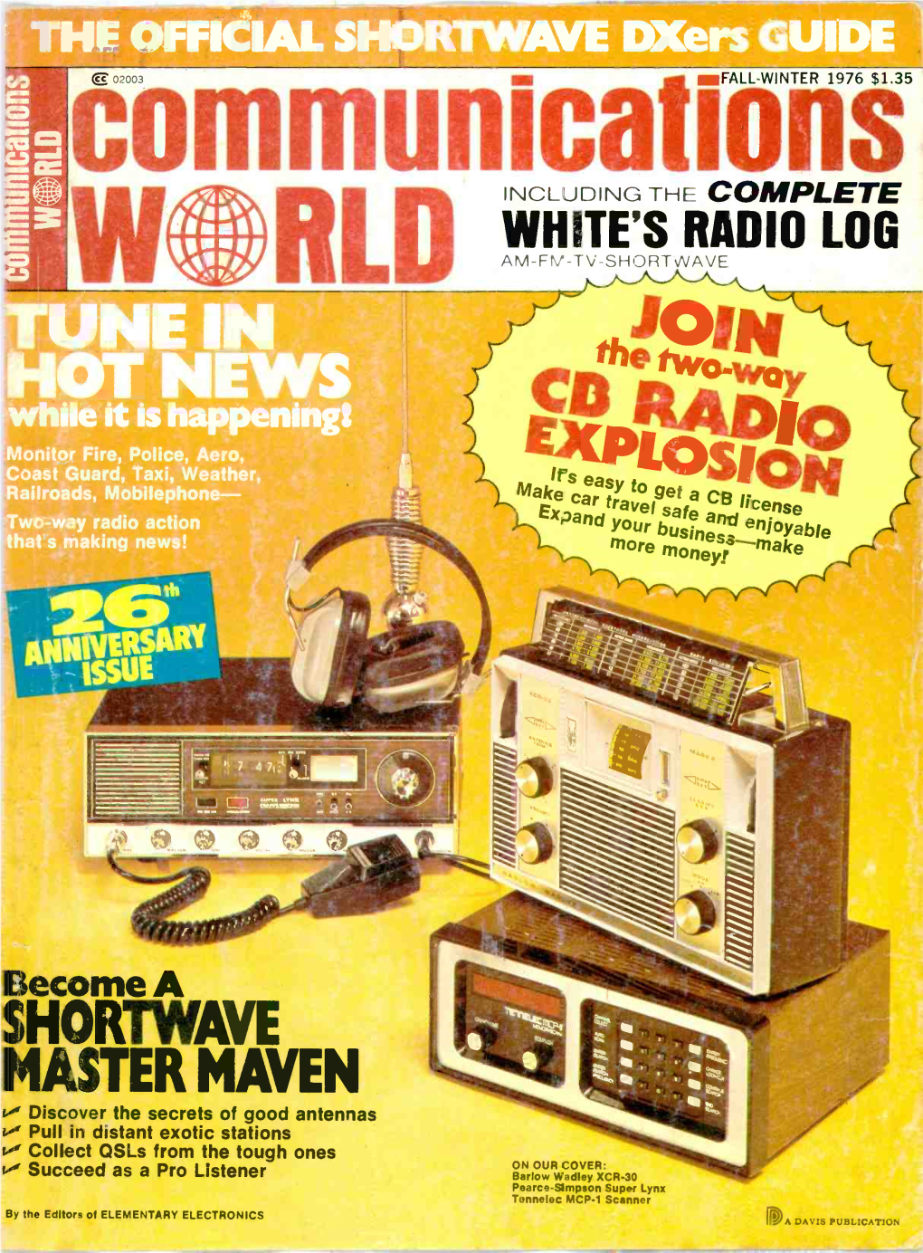 THE OFFICIAL SHORTWAVE Dxers WIDE INFALL-WINTER1976$35 Tommunimications II C .11.016 1111.111/1 W Ridwam-FM-TV-SHORMNAVE Thet, Qy