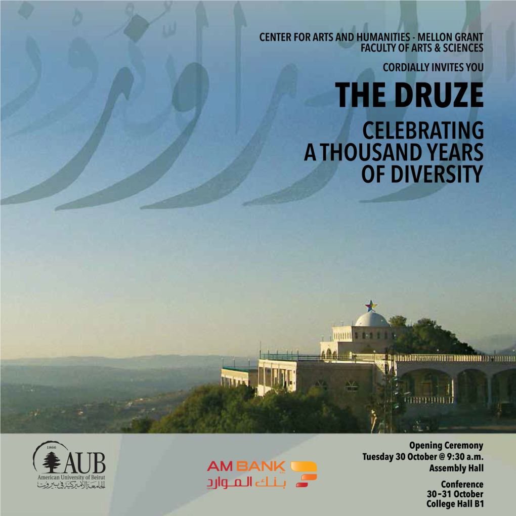 The Druze: Celebrating a Thousand Years of Diversity