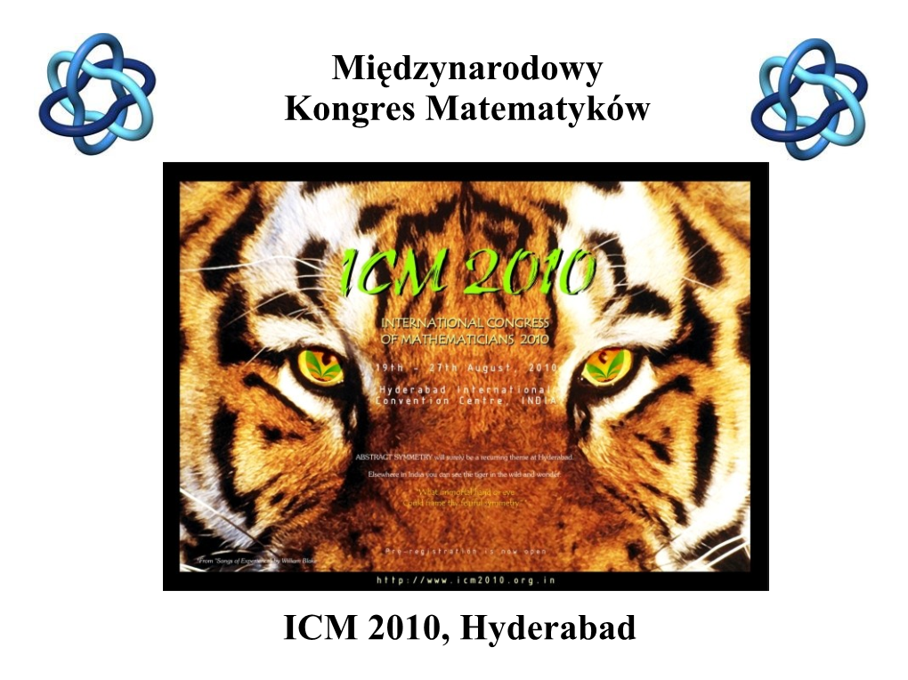 Międzynarodowy Kongres Matematyków ICM 2010, Hyderabad