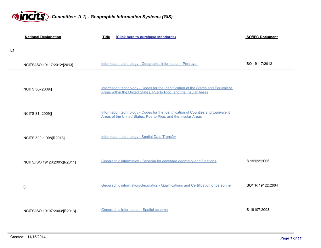 L1) - Geographic Information Systems (GIS