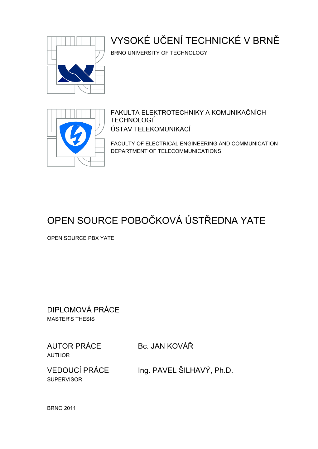 Vysoké Učení Technické V Brně Open Source