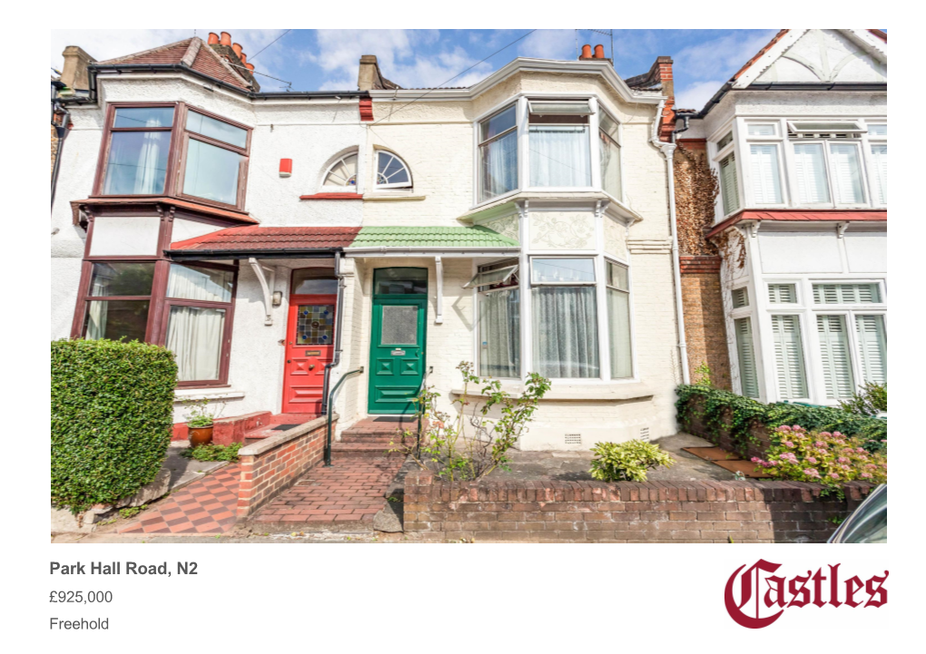 Park Hall Road, N2 £925,000 Freehold