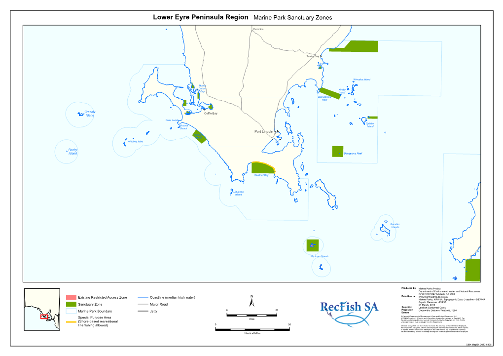 Lower Eyre Peninsula Region Marine Park Sanctuary Zones