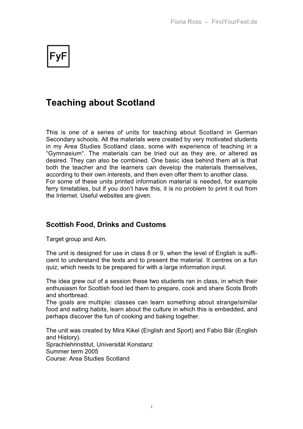 Teaching About Scotland