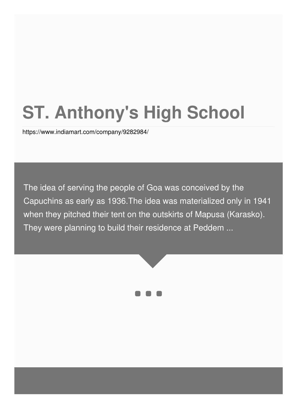 ST. Anthony's High School