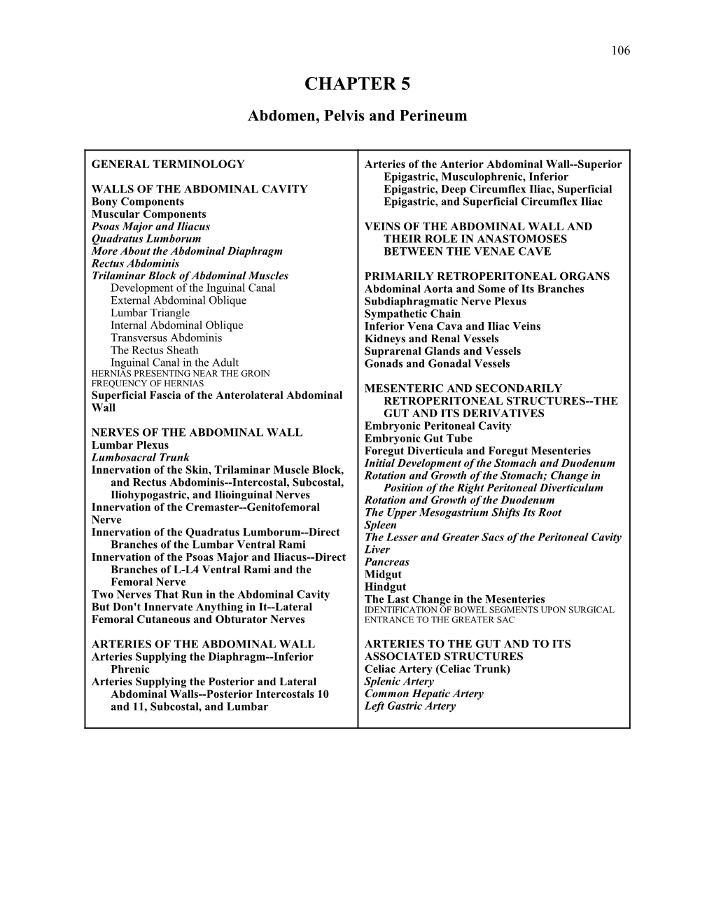 CHAPTER 5 Abdomen, Pelvis and Perineum