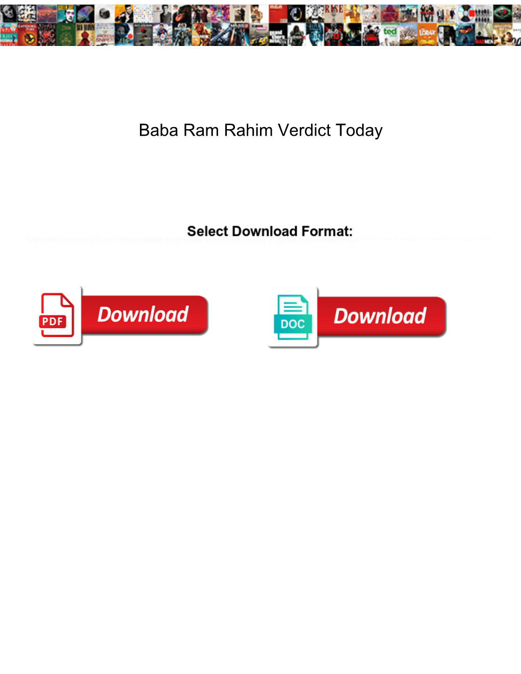 Baba Ram Rahim Verdict Today