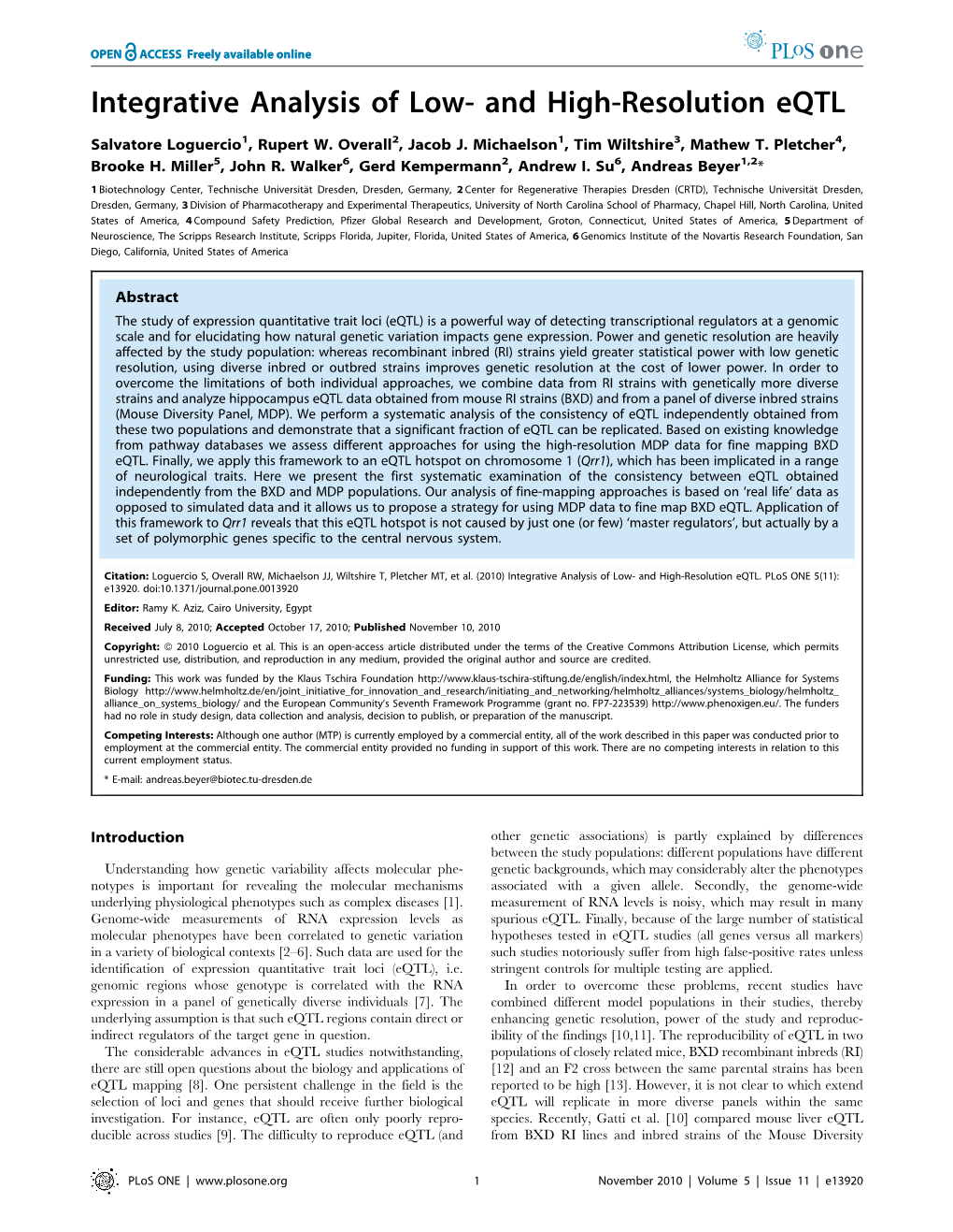 Integrative Analysis of Low- and High-Resolution Eqtl