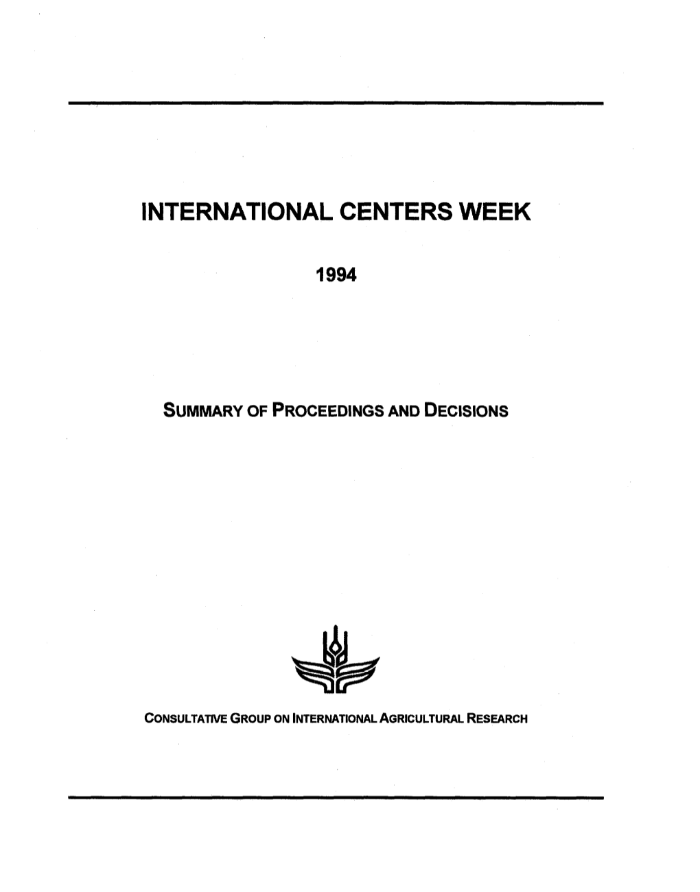 International Centers Week