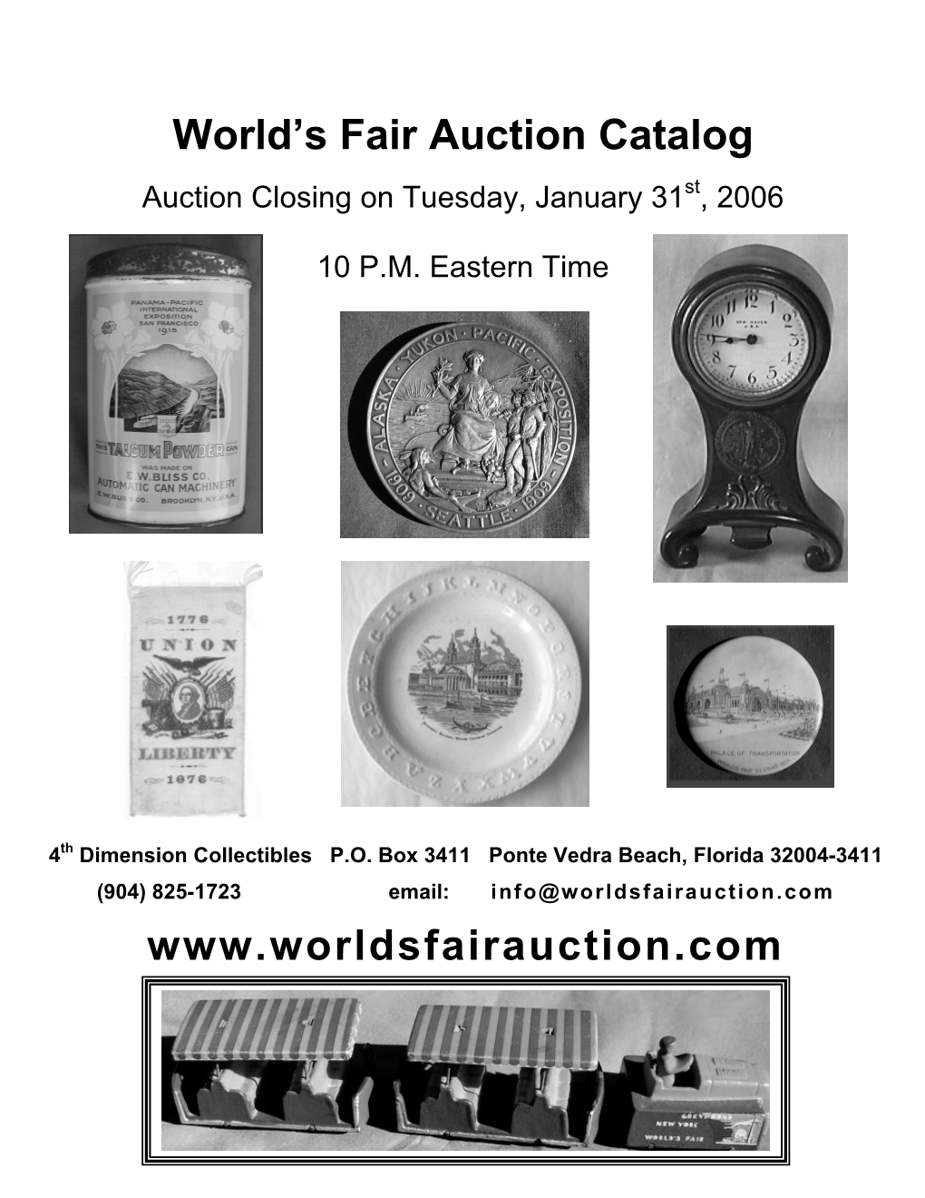 World's Fair Auction Catalog