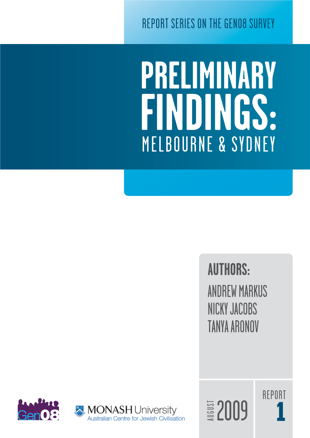 2008/09 Jewish Population Survey (Preliminary Findings)