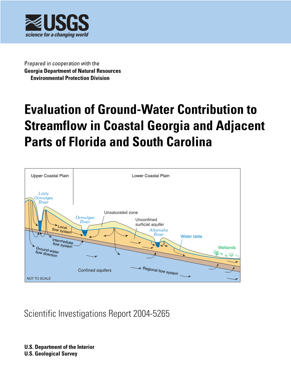 Evaluation of Ground-Water Contribution to Streamflow in Coastal Georgia and Adjacent Parts of Florida and South Carolina