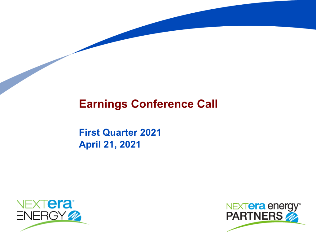 Earnings Conference Call