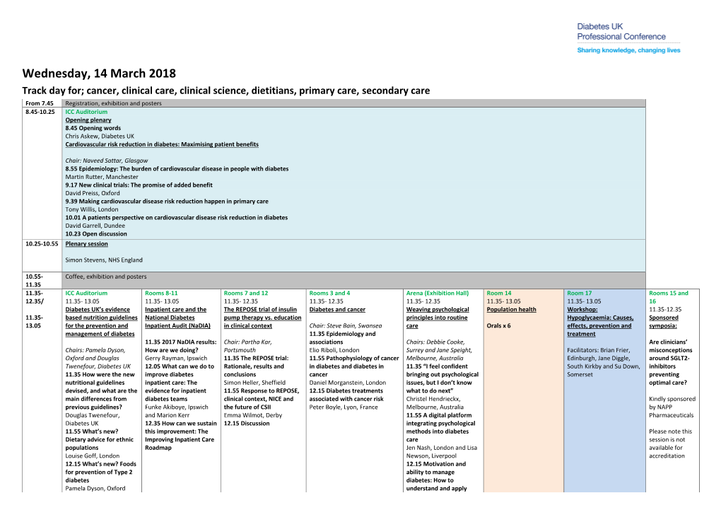 Wednesday, 14 March 2018