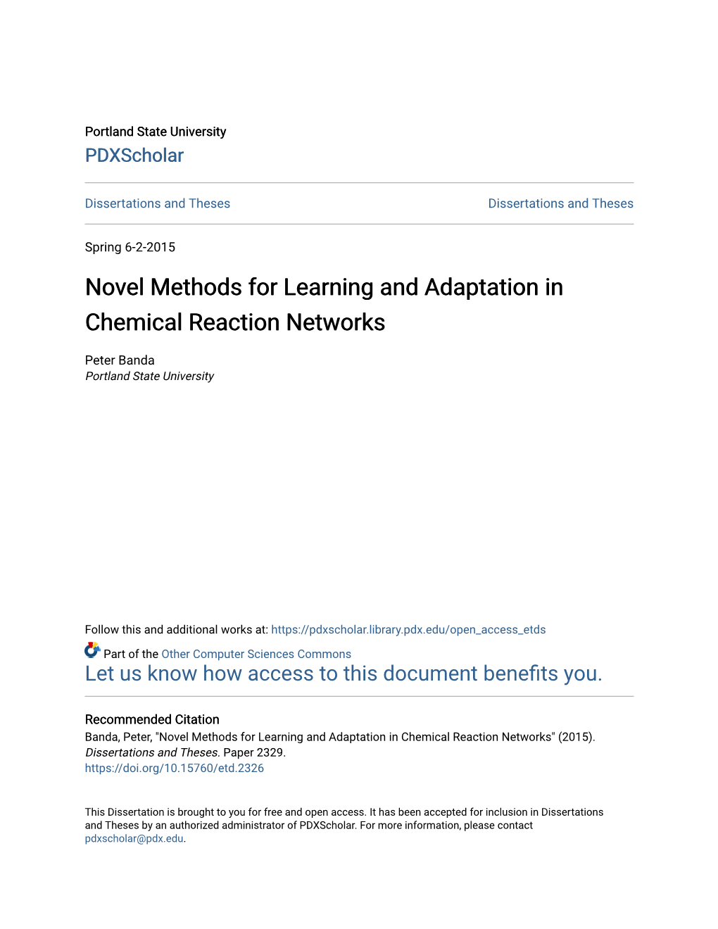 Novel Methods for Learning and Adaptation in Chemical Reaction Networks