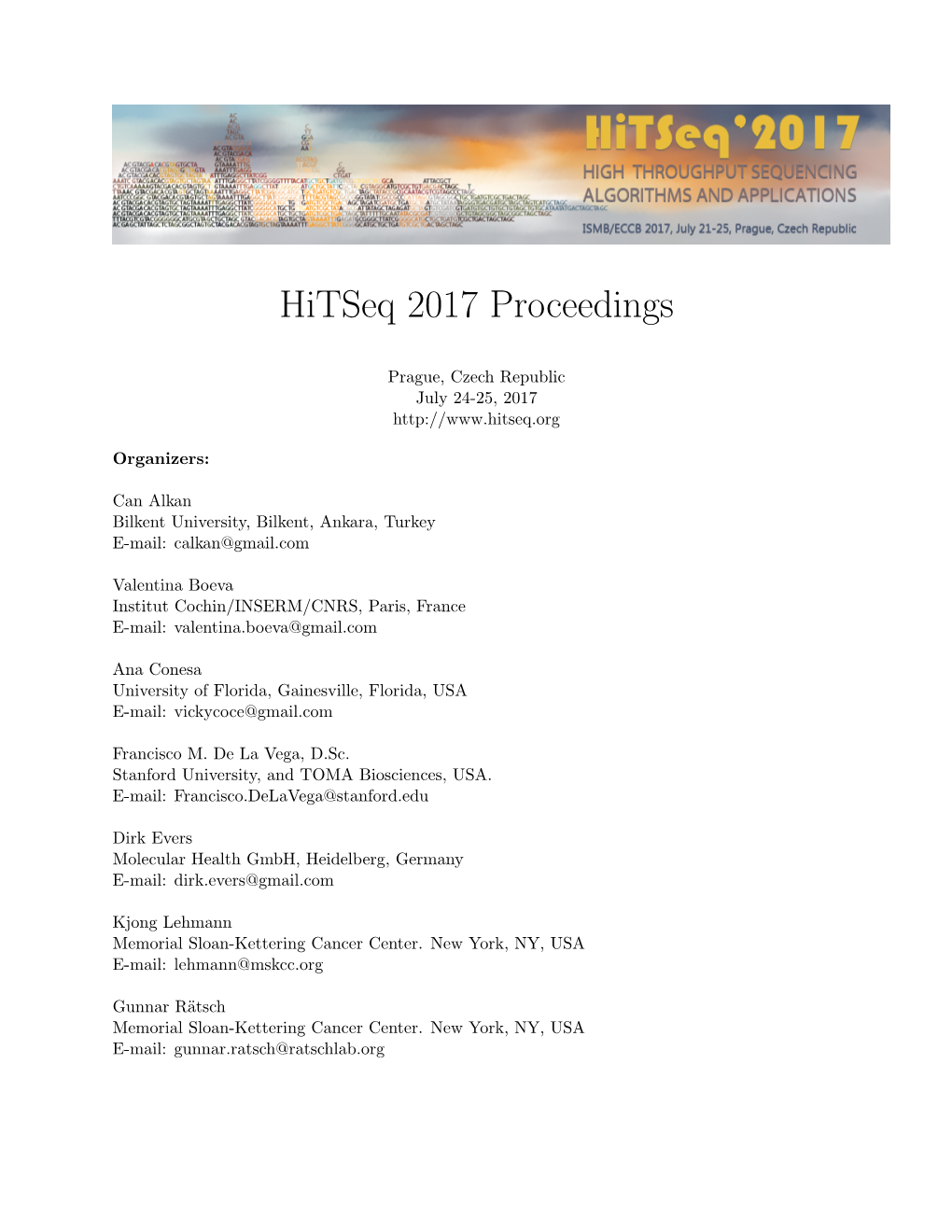 Hitseq 2017 Proceedings