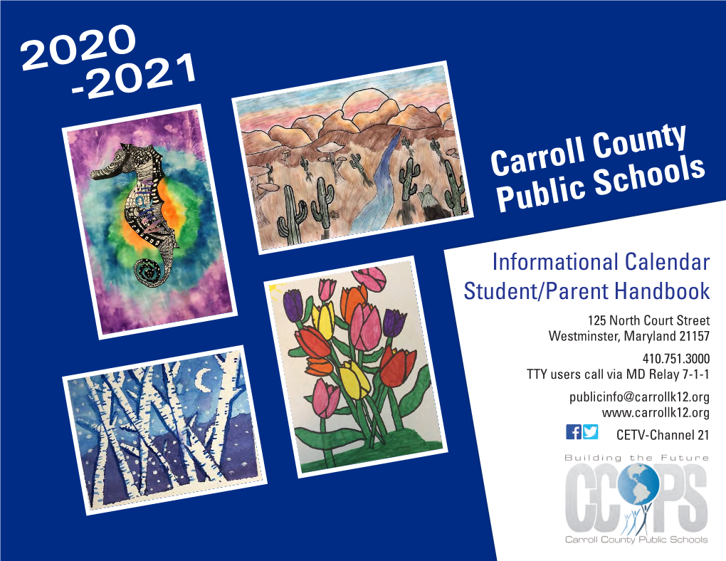 CCPS 2020-2021 Student Handbook & Calendar