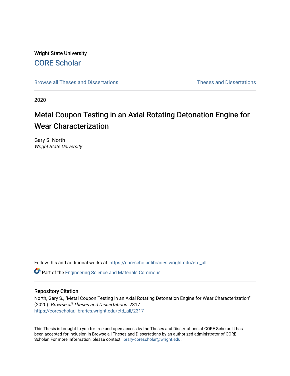 Metal Coupon Testing in an Axial Rotating Detonation Engine for Wear Characterization