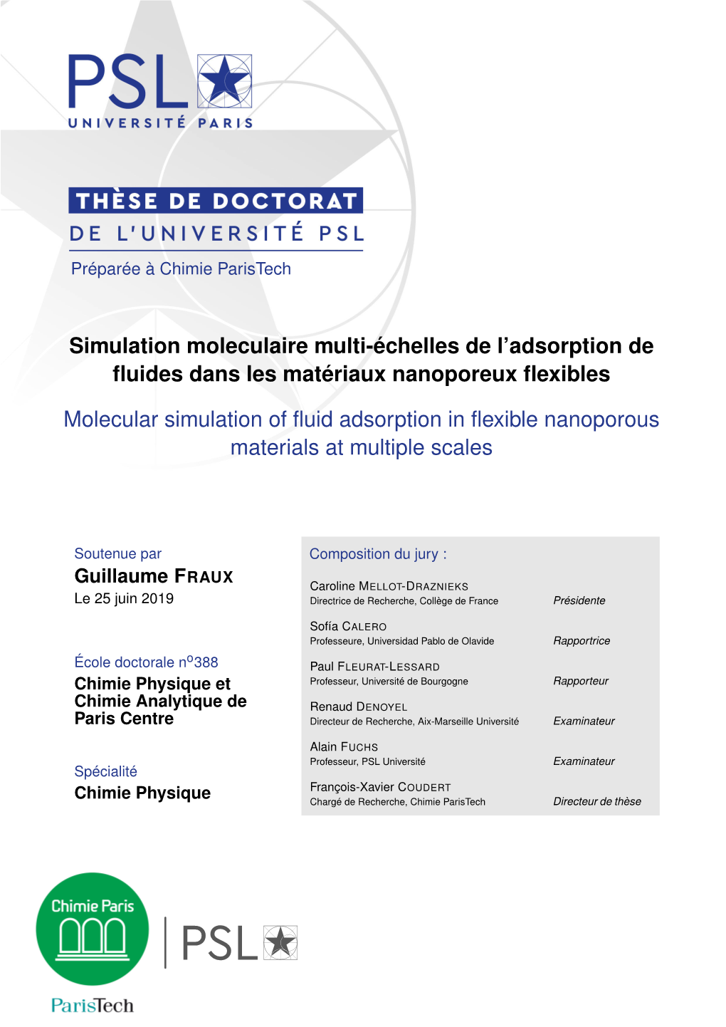 Molecular Simulation of Fluid Adsorption in Flexible Nanoporous