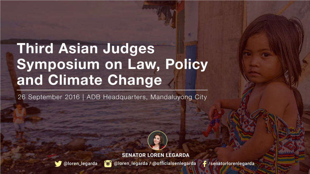 Presentation of Senator Loren Legarda