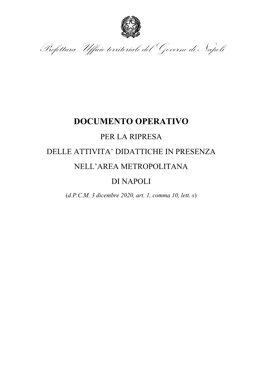 Prefettura -Ufficio Territoriale Del Governo Di Napoli