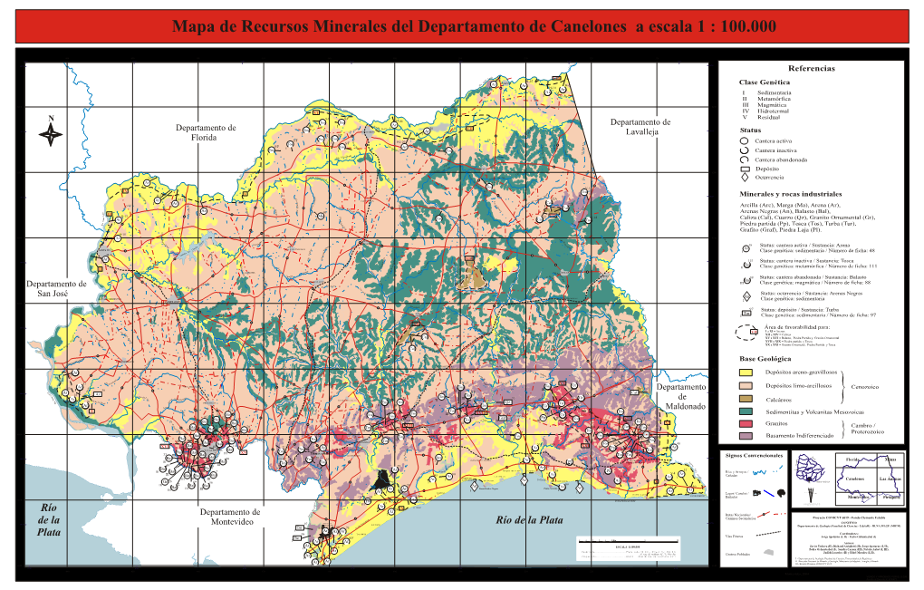 Canelones a Escala 1 : 100.000