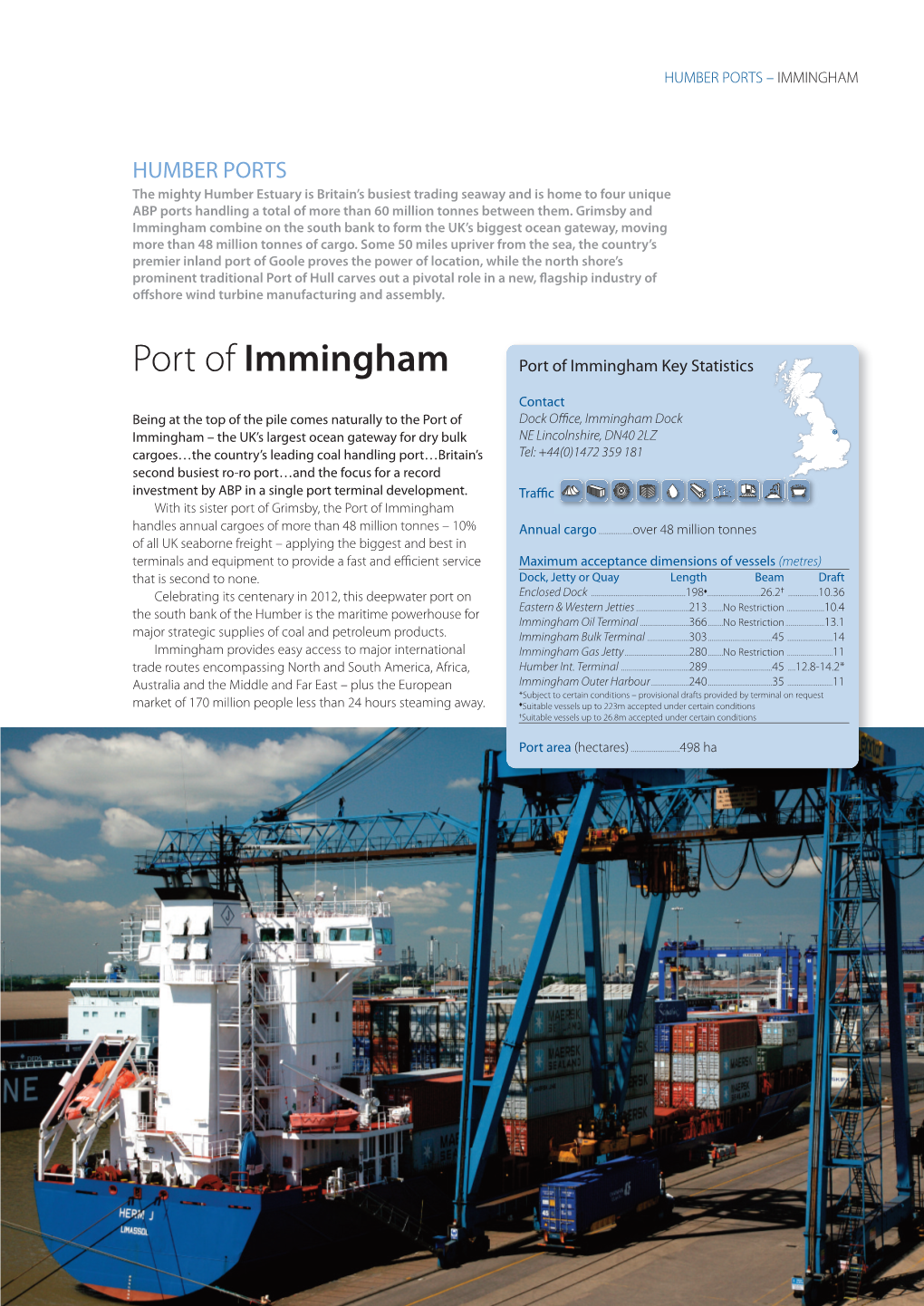 Port of Immingham Port of Immingham Key Statistics