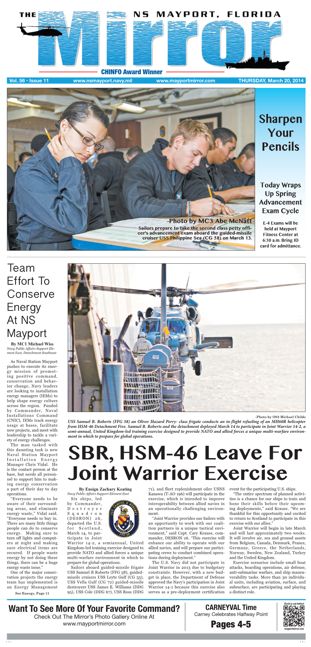 SBR, HSM-46 Leave for Joint Warrior Exercise