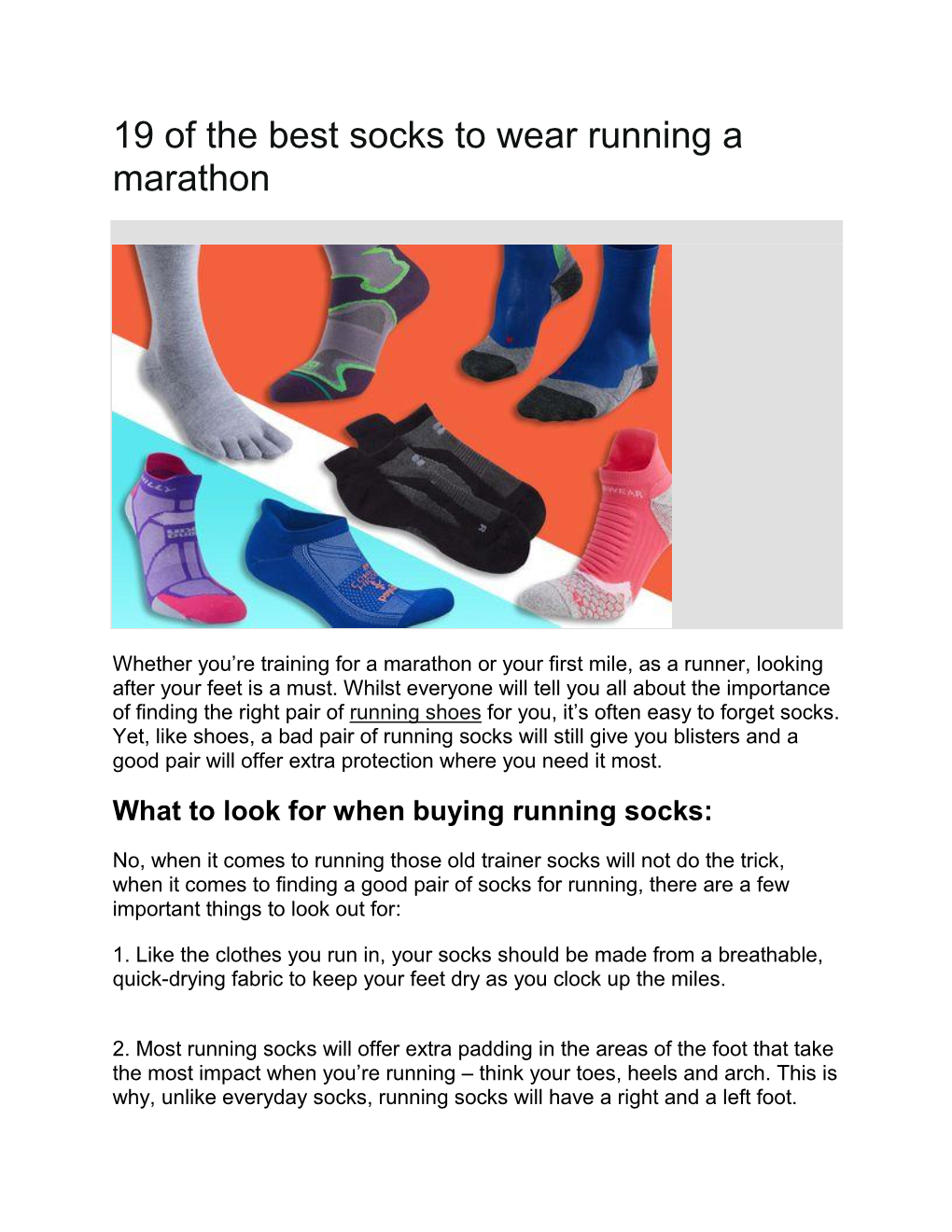 19 of the Best Socks to Wear Running a Marathon