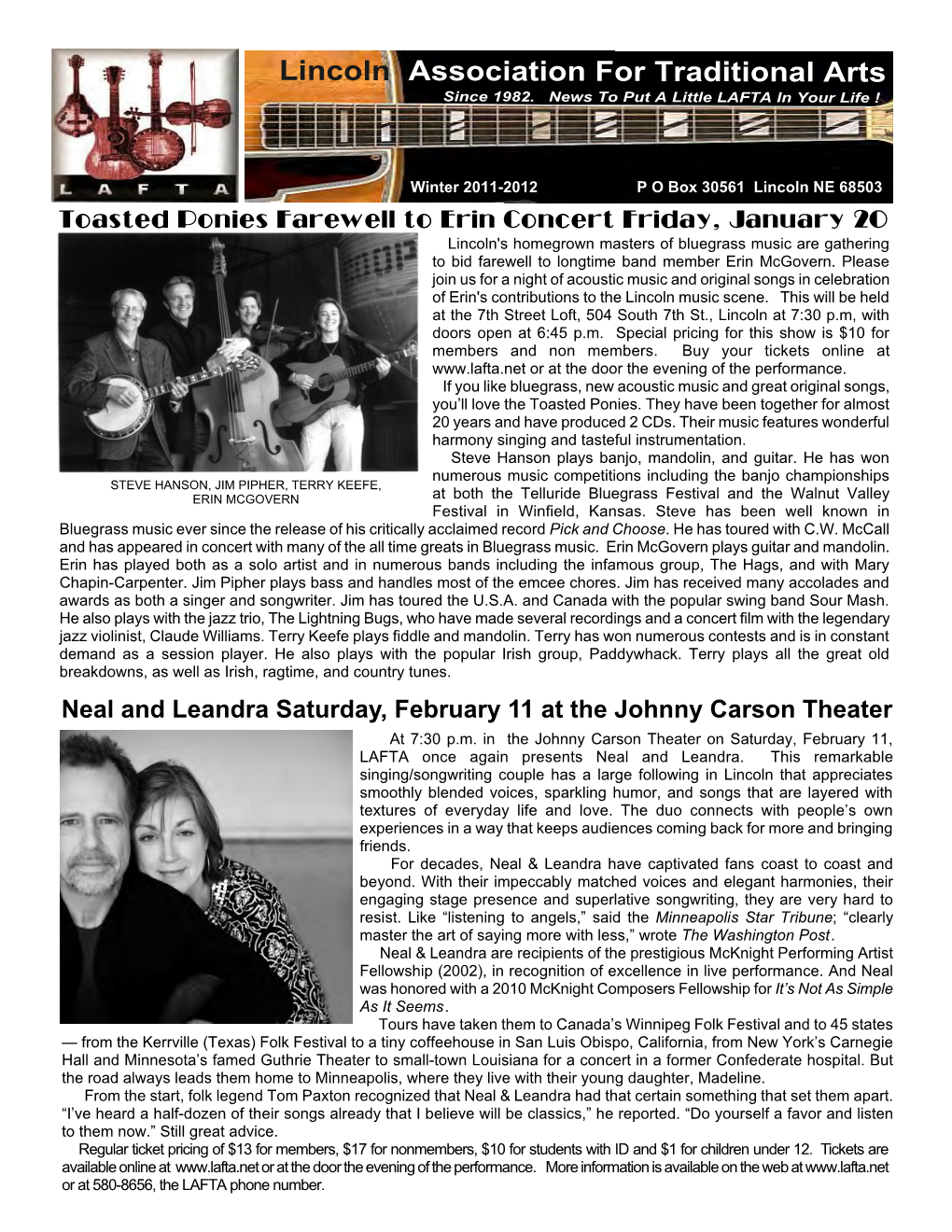 2011-12 Winter Newsletter