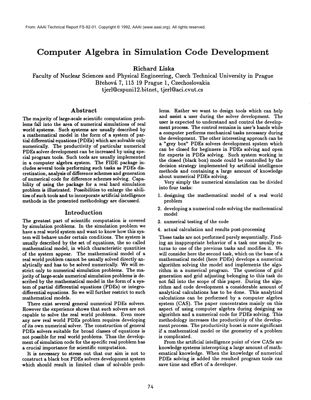 Computer Algebra in Simulation Code Development