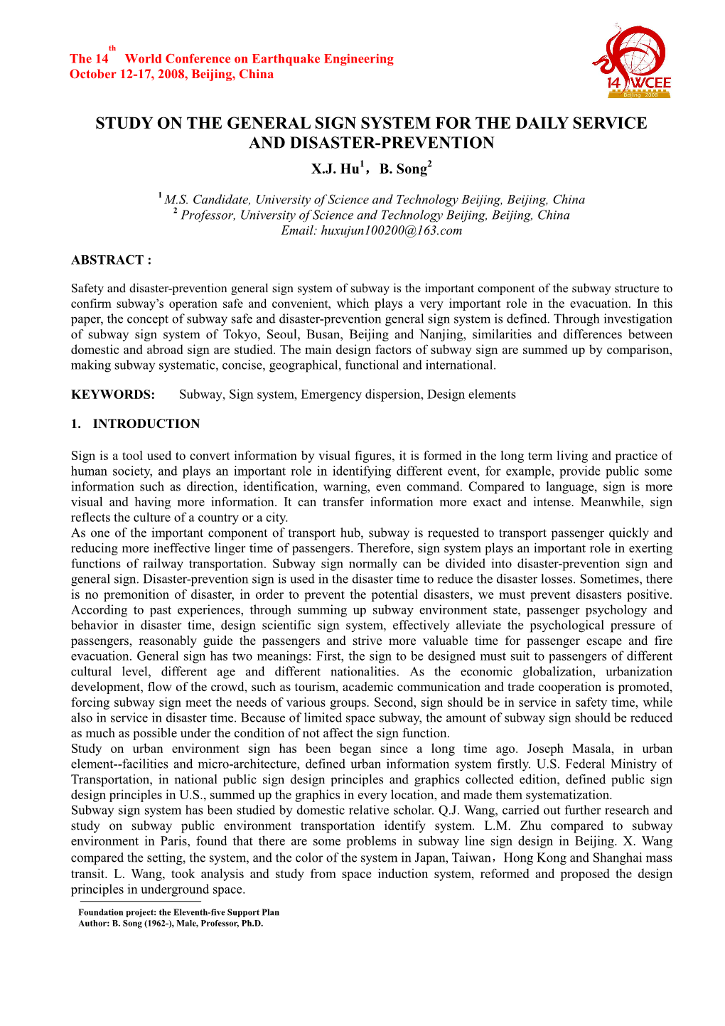 7.30 Study on the Subway Sign System in Safety And