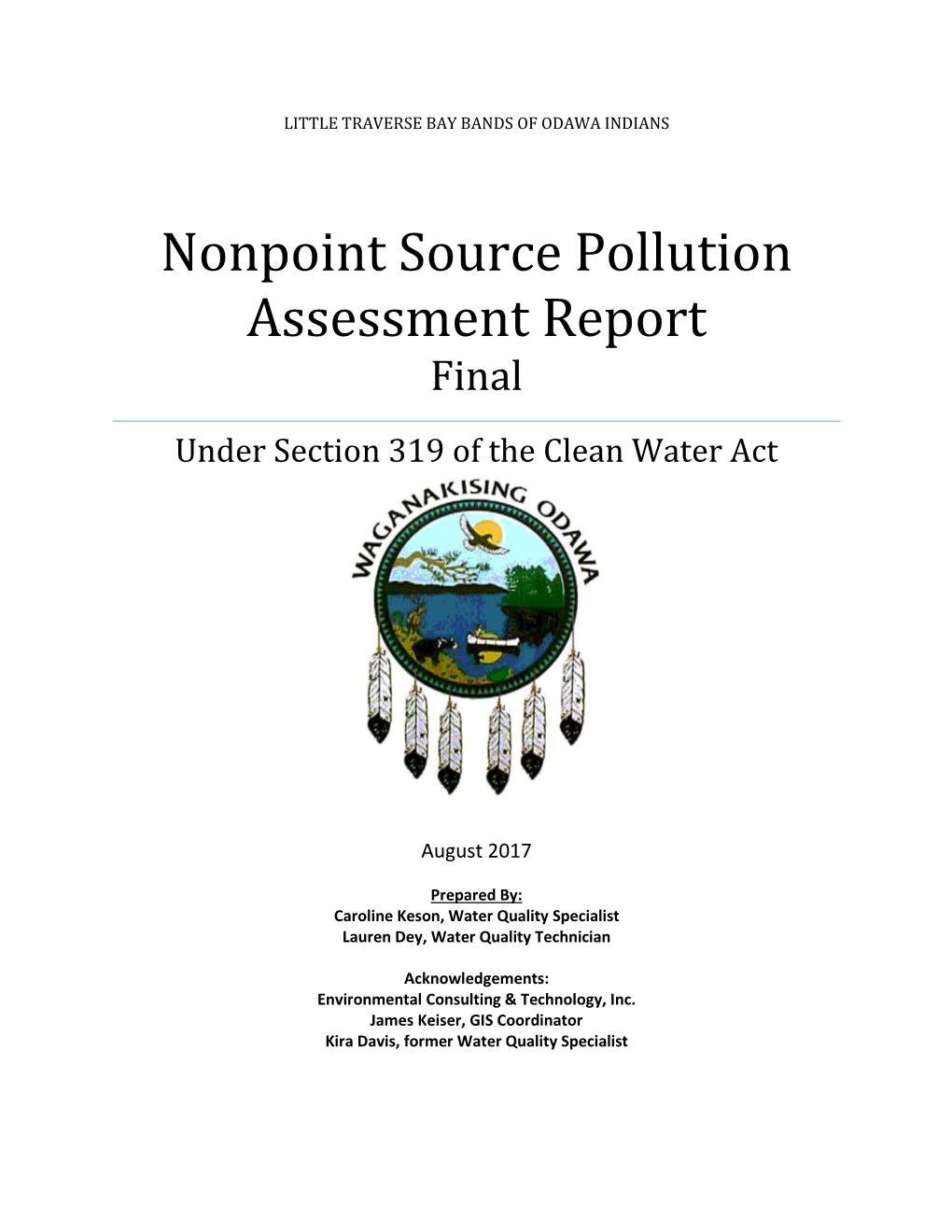 Nonpoint Source Pollution Assessment Report Final