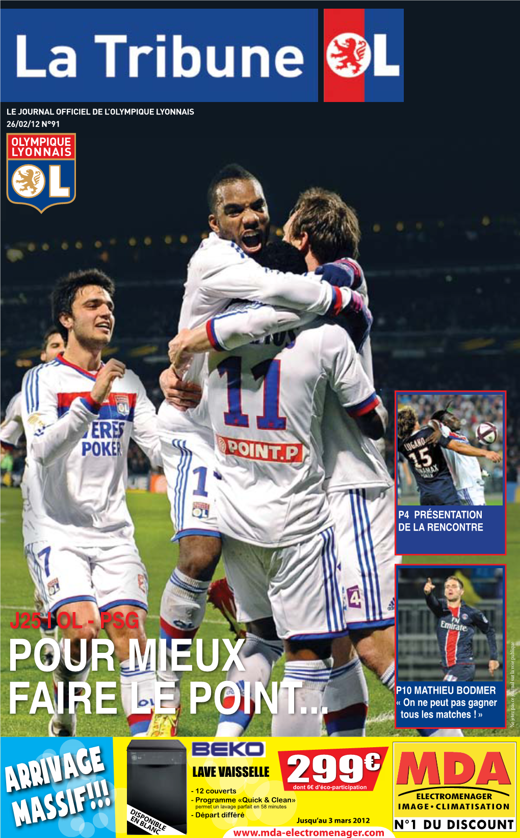J25 I Ol - PSG Pour Mieux P10 Mathieu Bodmer « on Ne Peut Pas Gagner Tous Les Matches ! » Faire Le Point