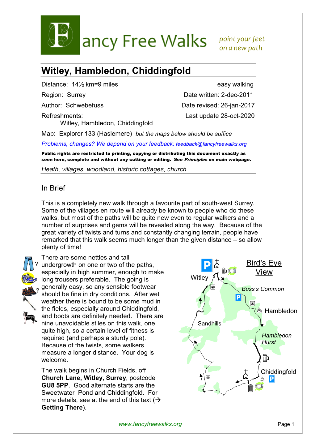 Witley, Hambledon, Chiddingfold