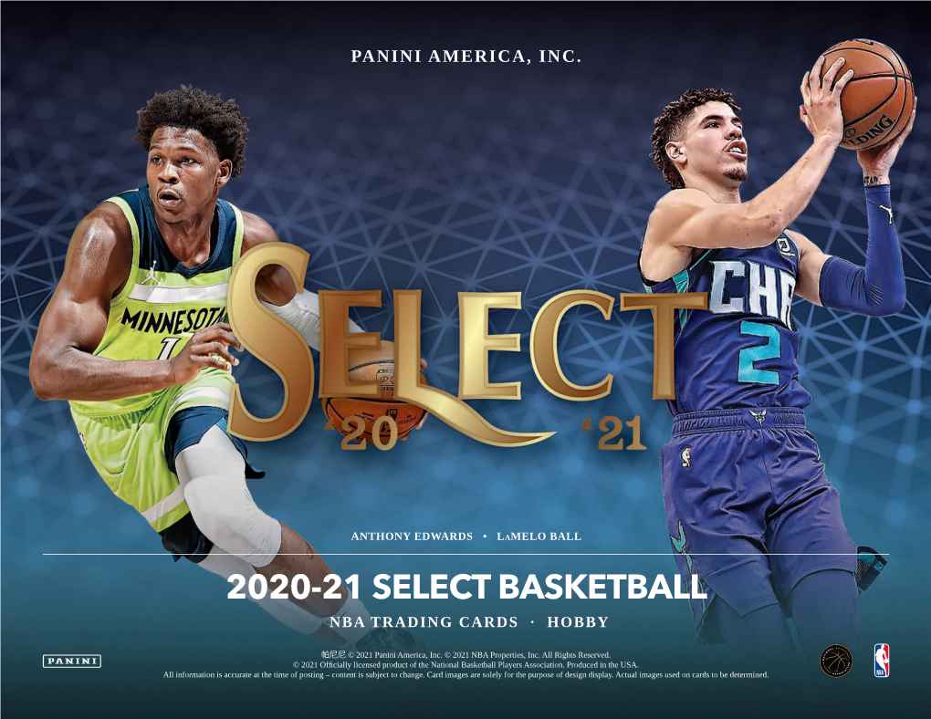 2020-21 Select Basketball Nba Trading Cards · Hobby