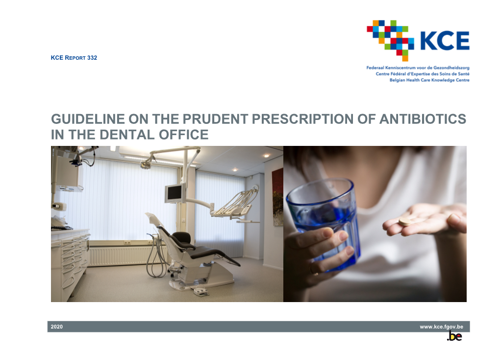 Guideline on the Prudent Prescription of Antibiotics in the Dental Office