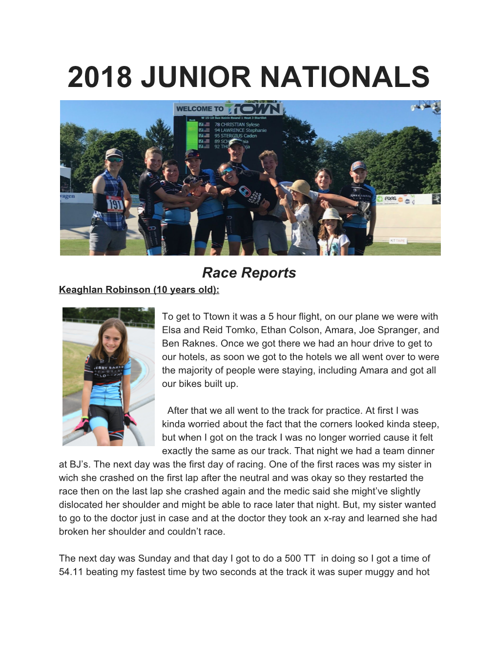 2018 Junior Nationals
