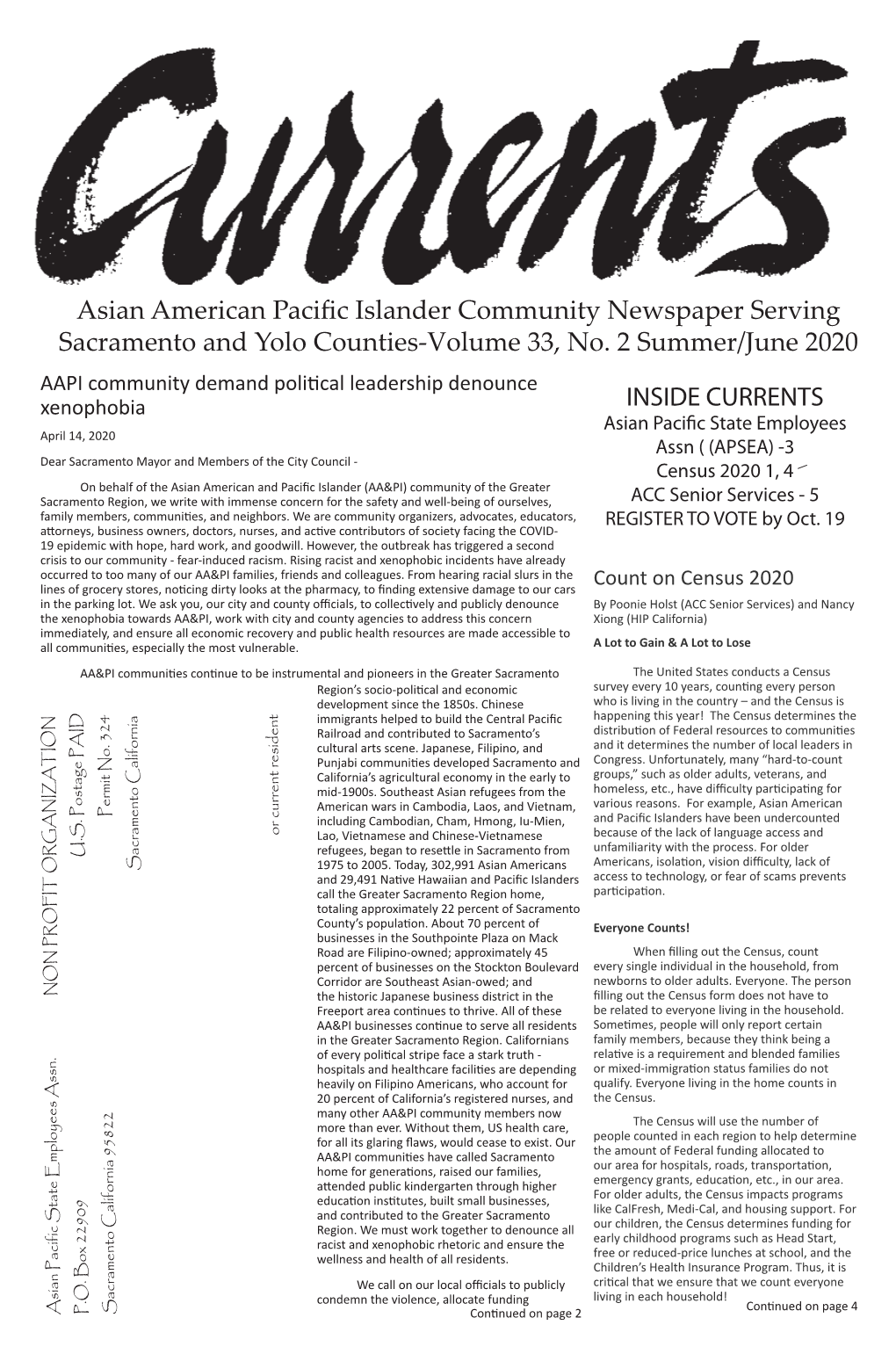 Reprinted from Summer/June 2020 Currents