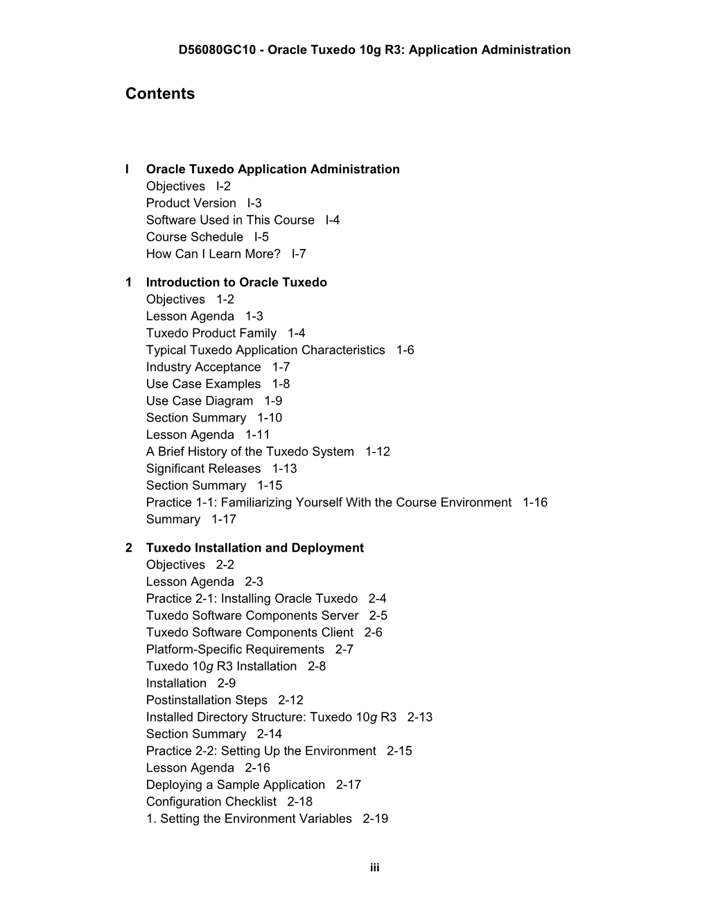 D56080GC10 - Oracle Tuxedo 10G R3: Application Administration