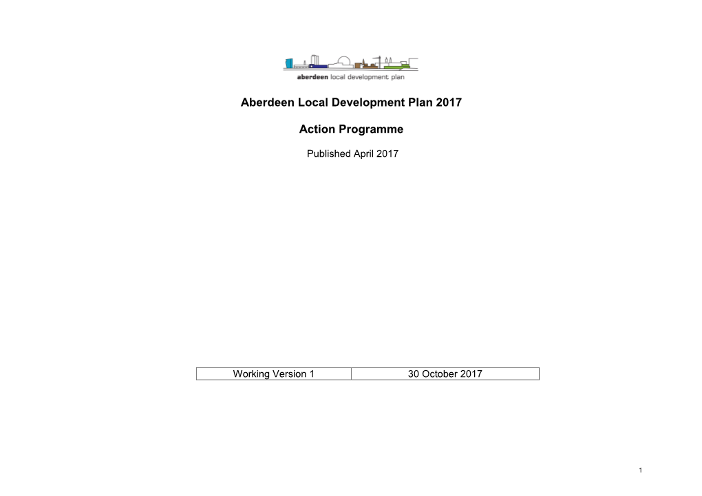 Aberdeen Local Development Plan 2017 Action Programme