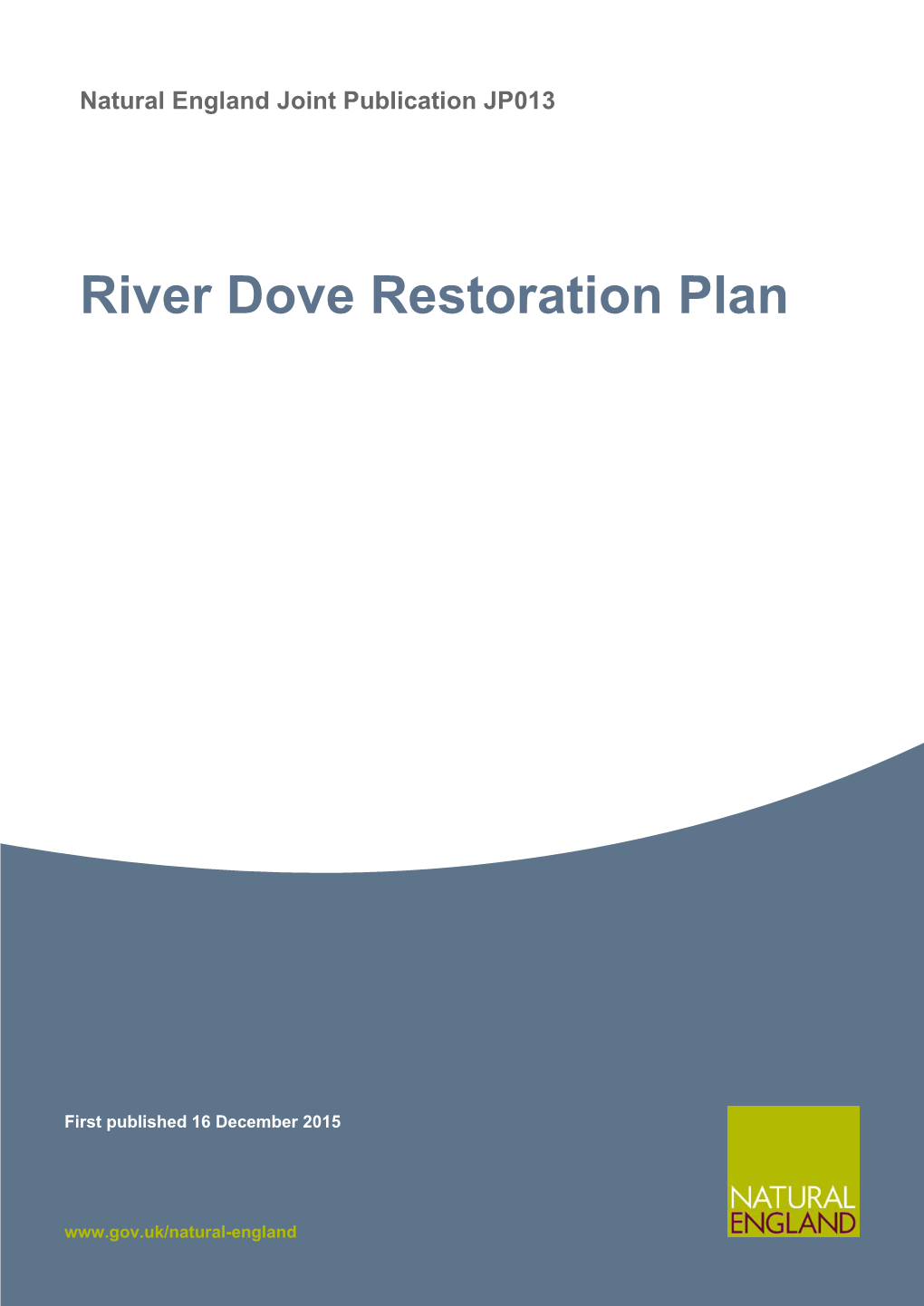 River Dove Restoration Plan