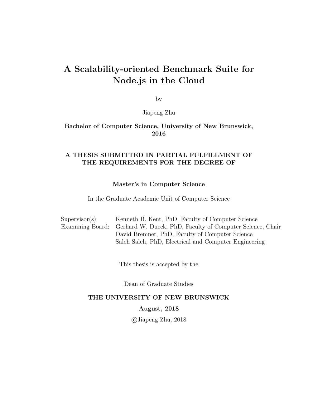 A Scalability-Oriented Benchmark Suite for Node.Js in the Cloud