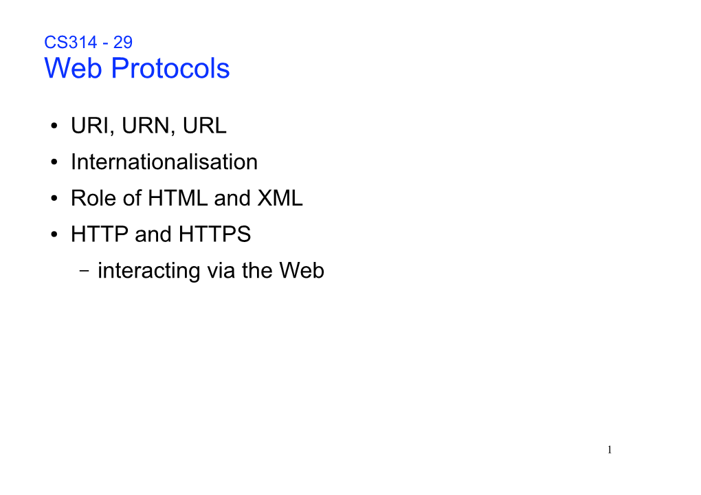 Web Protocols